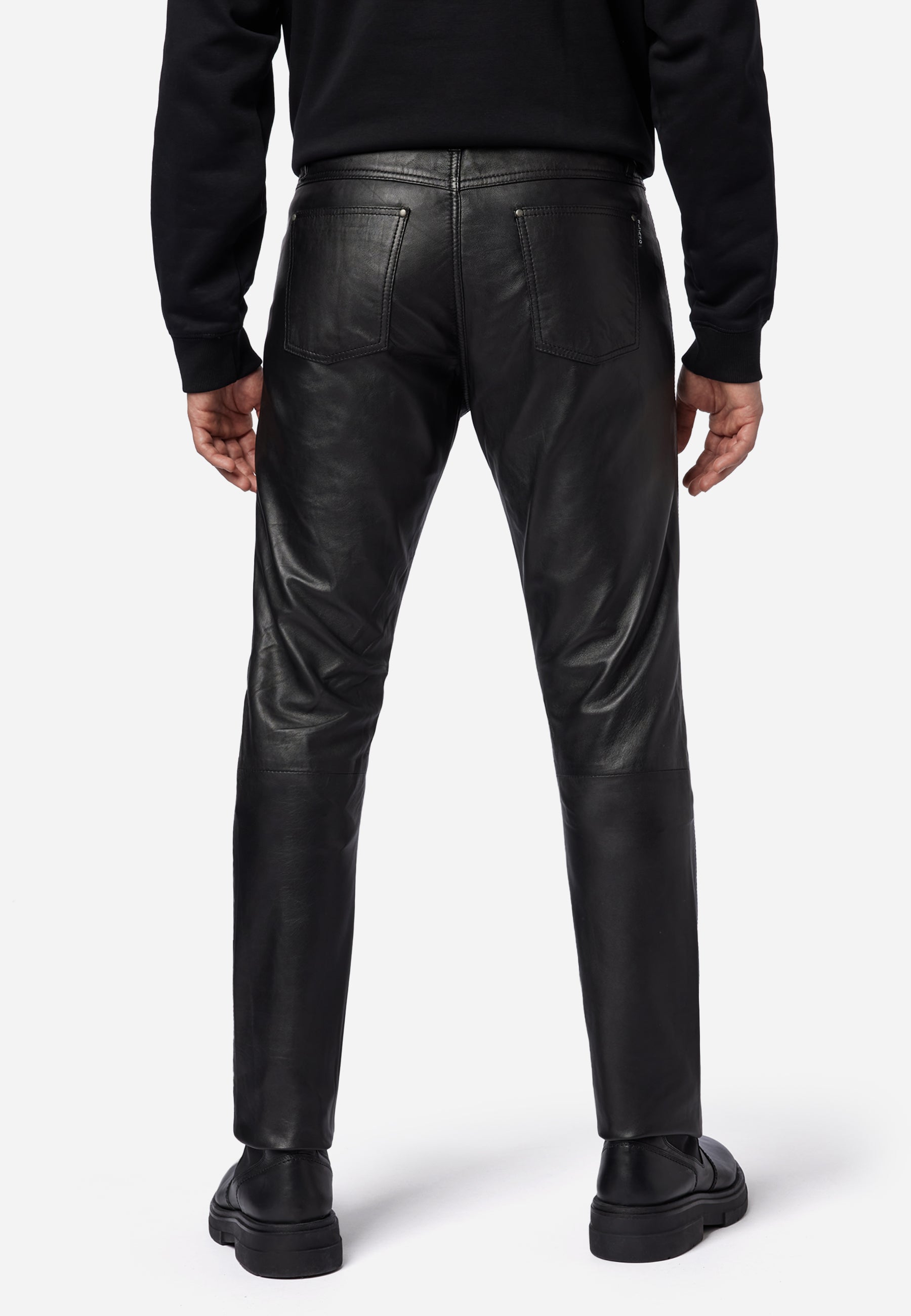 Ricano men's leather trousers slim fit – Leather Dealer
