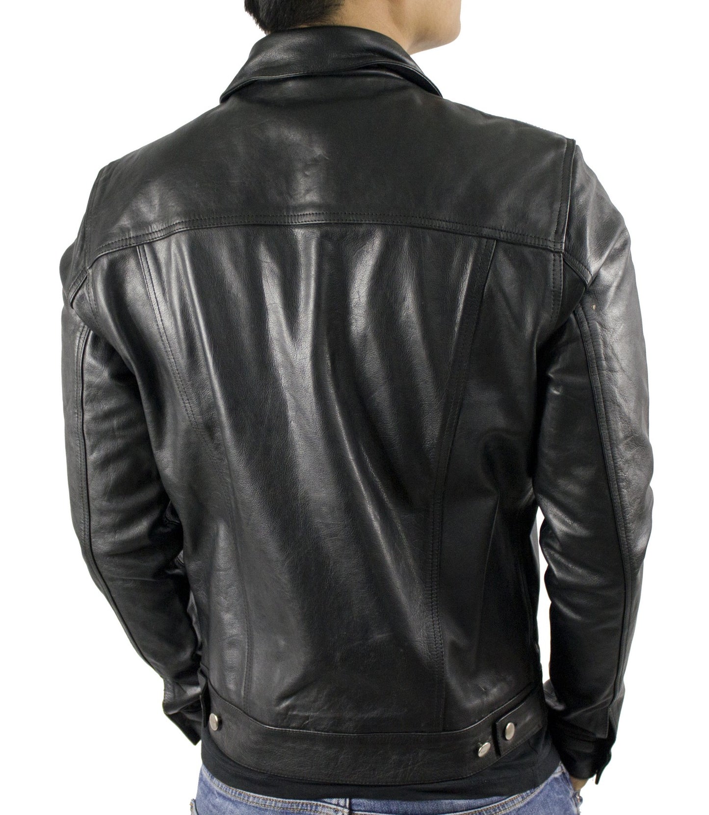 Jeans jacket cow waxy