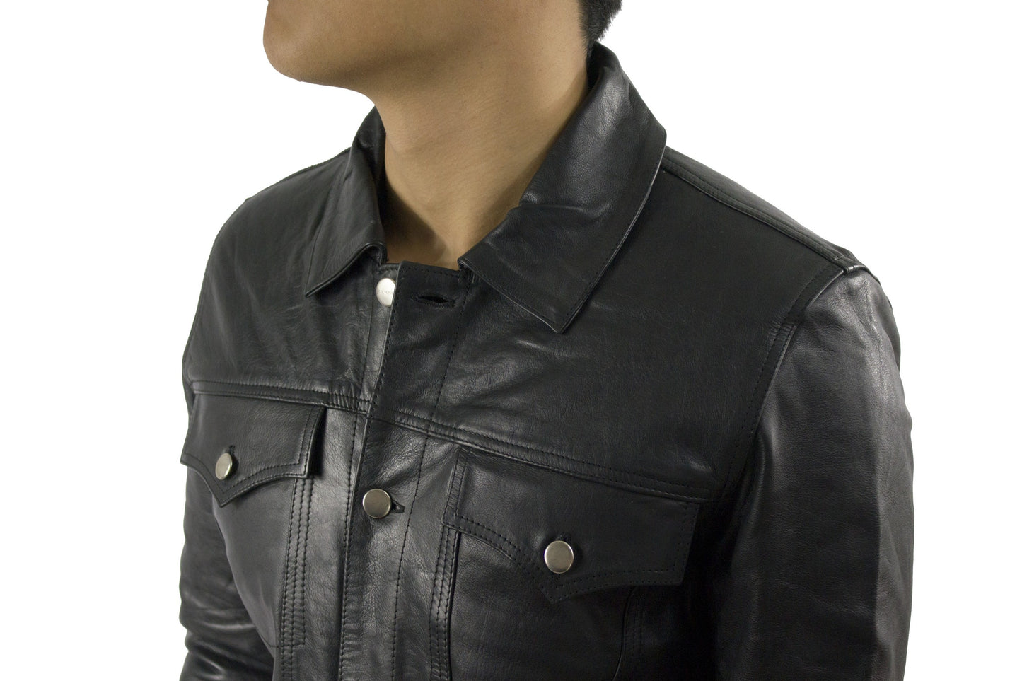 Jeans jacket cow waxy